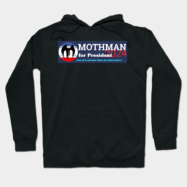 Mothman for President Funny 2024 Vinyl Bumper Sticker - Cryptids for President Hoodie by yass-art